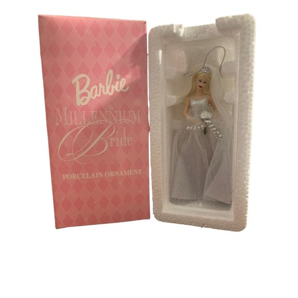Barbie Millennium Bride 5' Porcelain Ornament By Avon In Open Box 2000 - Picture 1 of 4